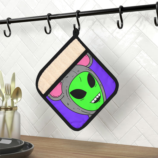 Visitor Mouse Alien Character Pot Holder with Pocket