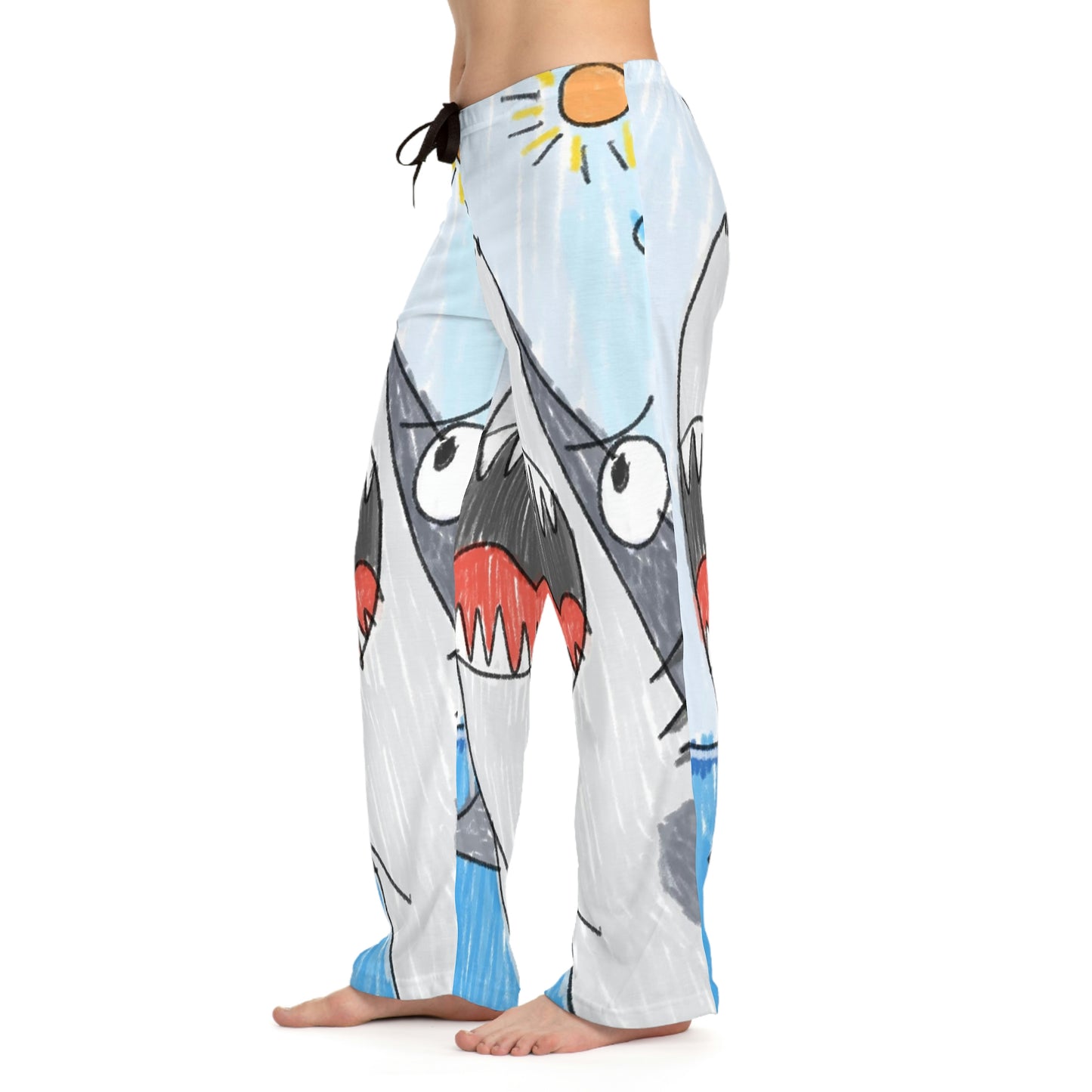 Shark Jaw Teeth Attack Ocean Sea Creature Women's Pajama Pants (AOP)