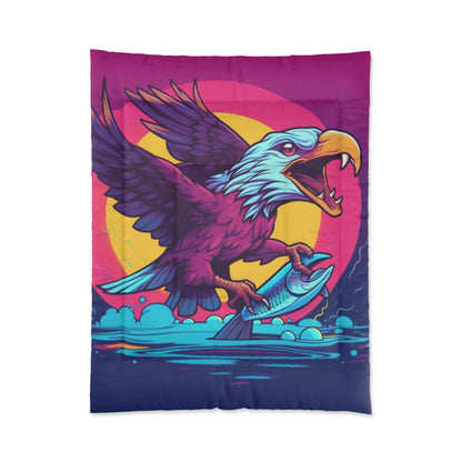 American Bald Eagle USA Fish Catch Dinner Graphic Comforter