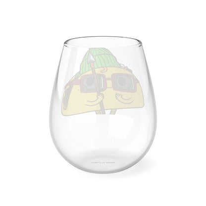 Tribal Taco Stemless Wine Glass, 11.75oz