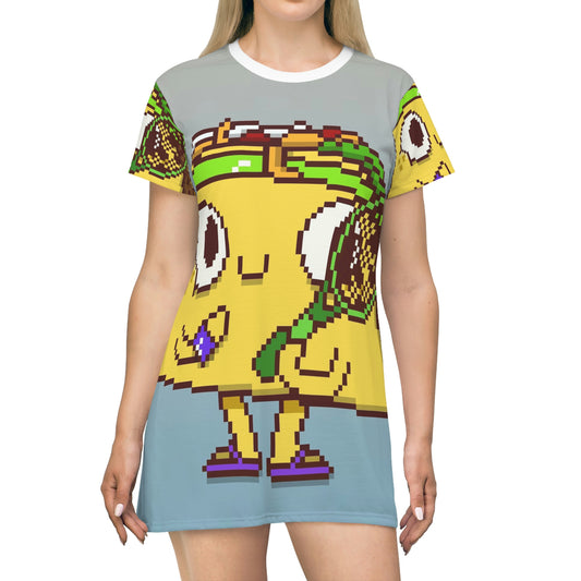 Tennis Taco Racket Sport All Over Print T-Shirt Dress