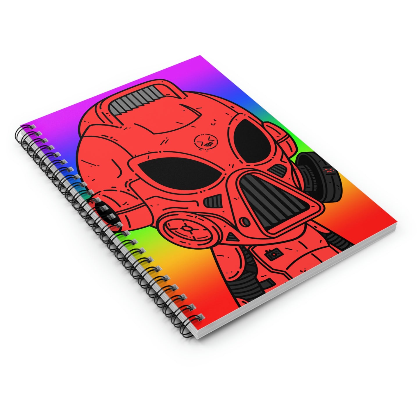 Pride Rainbow Robot Cyborg Alien Spiral Notebook - Ruled Line