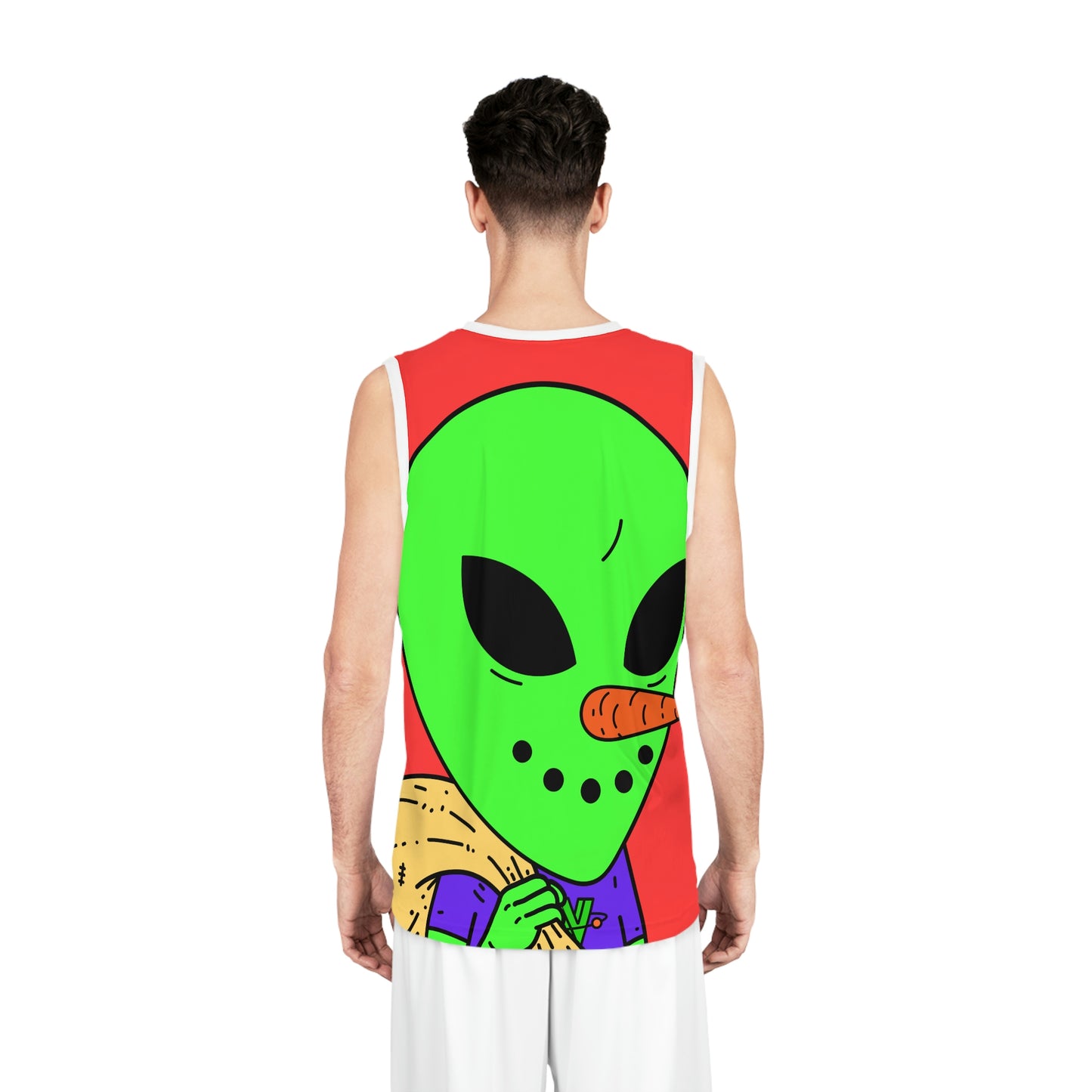 Money Bank Bag Snowman Green Visitor Alien Basketball Jersey (AOP)