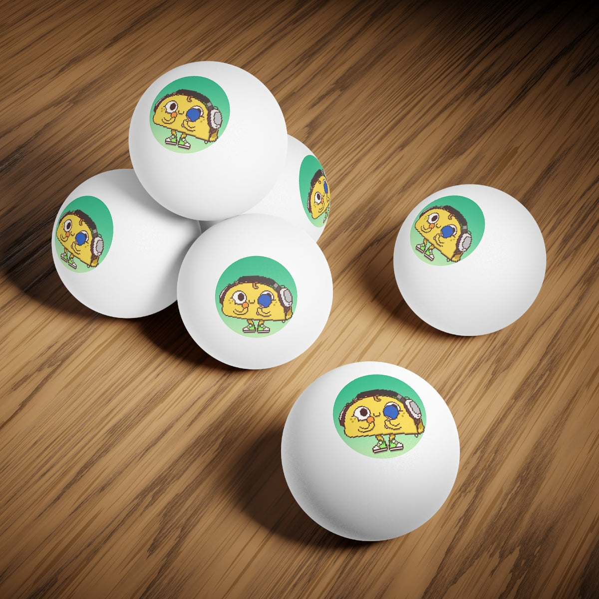 Table Tennis Taco Ping Pong Player Balls, 6 pcs