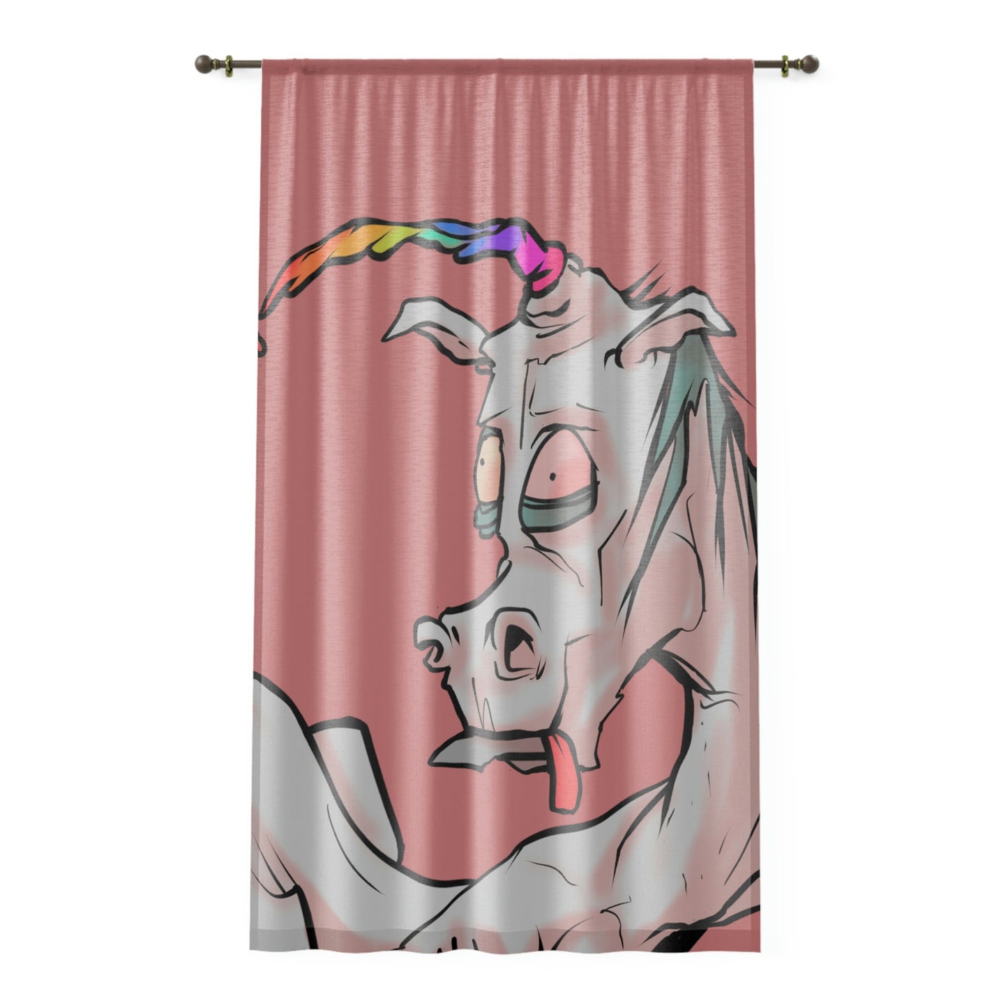 Unicorn Mythical Horse Creature Window Curtain