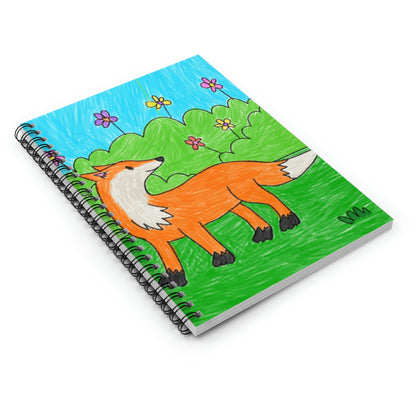 Fox Woodland Animal Foxy Spiral Notebook - Ruled Line