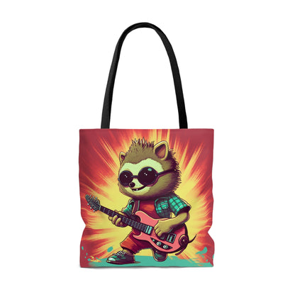 Hedgehog Animal Guitarist Anime Graphic Tote Bag (AOP)