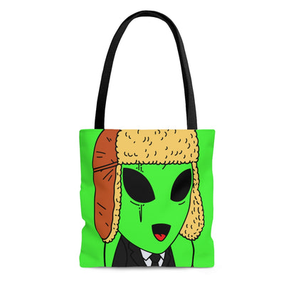 Trapper Hat Scar Eye Green Business Visitor Alien AOP Tote Bag