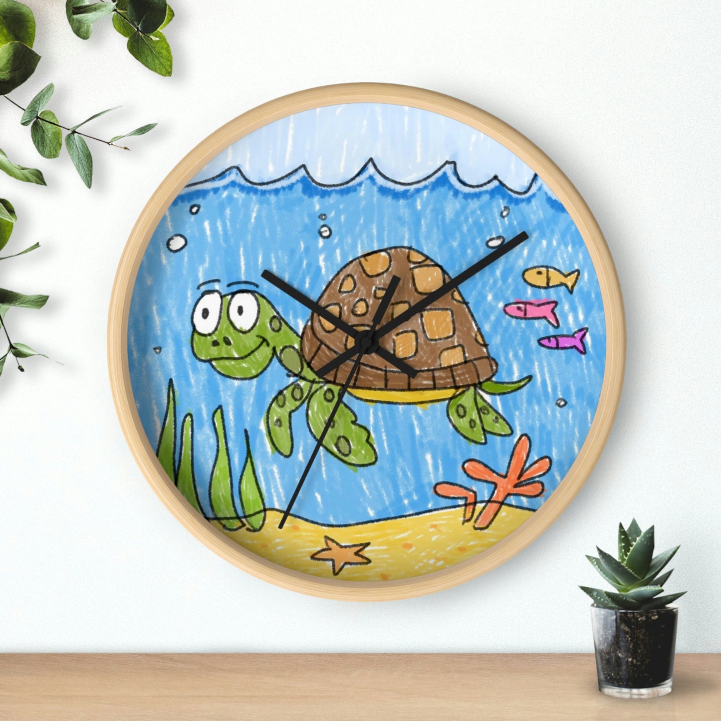 Reloj de pared Sea Turtle Beach Sand Ocean 