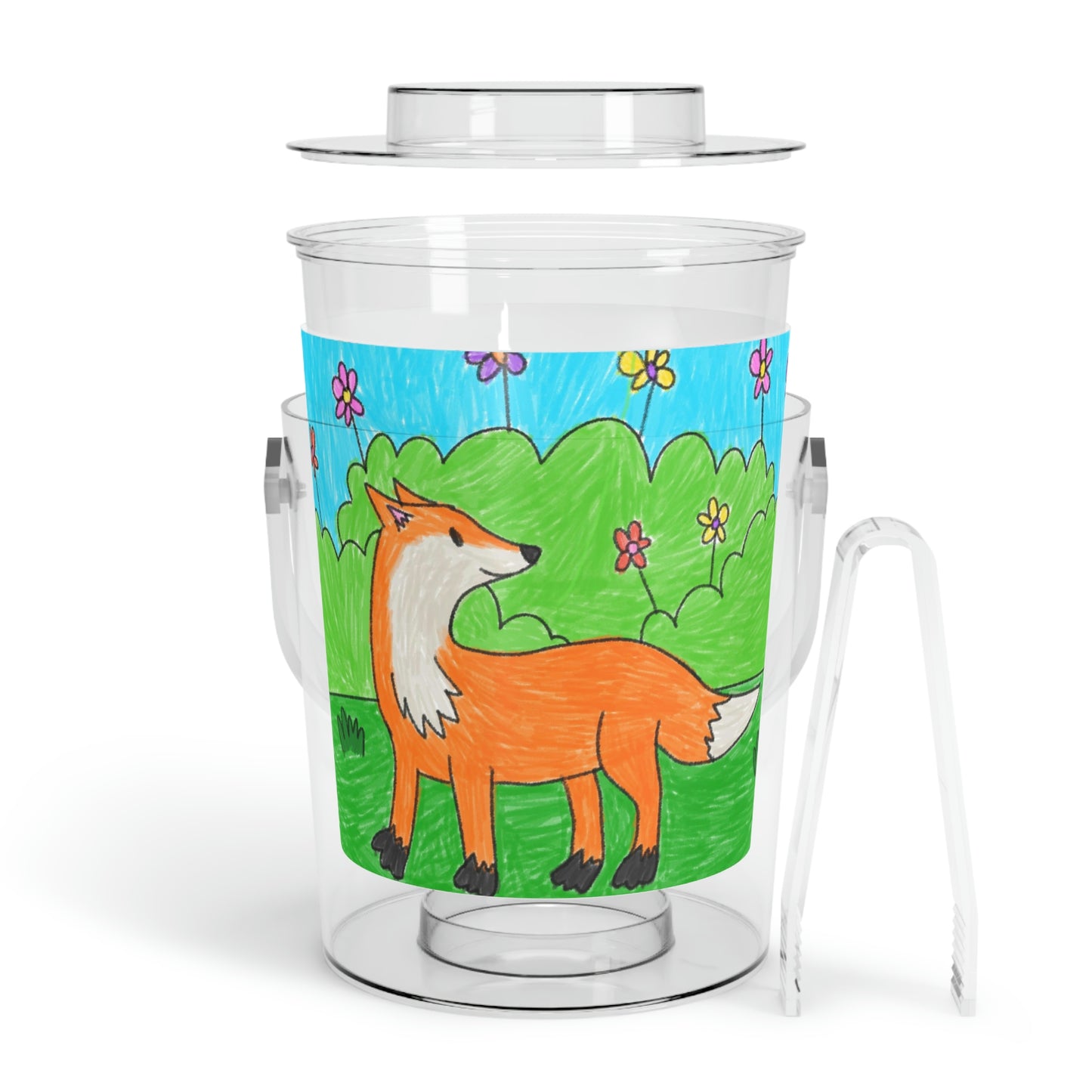 Fox Woodland Animal Foxy Ice Bucket with Tongs