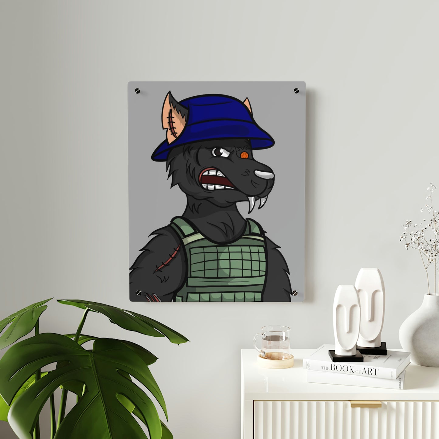 Army Wolf Acrylic Wall Art Panels