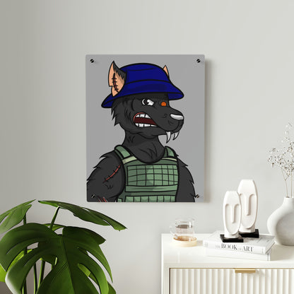 Army Wolf Acrylic Wall Art Panels