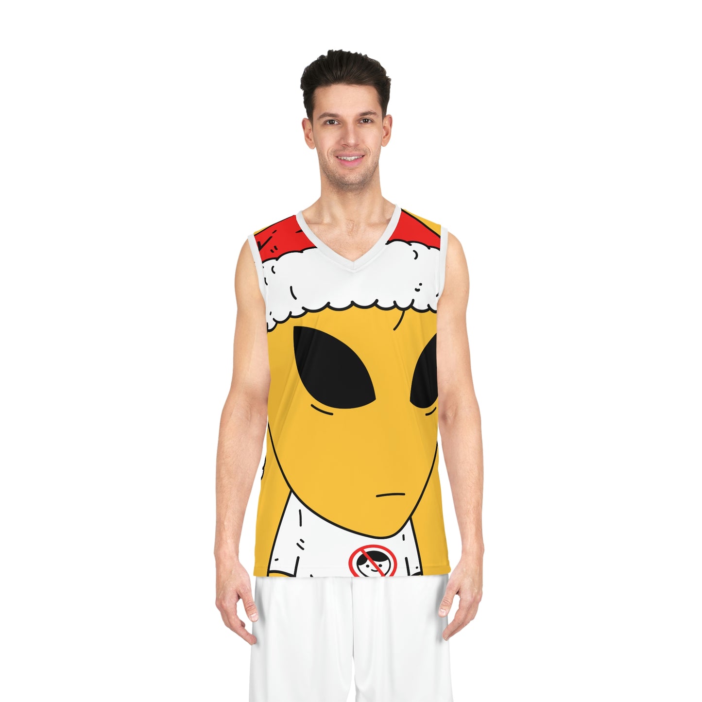 Christmas Alien Santa Basketball Jersey