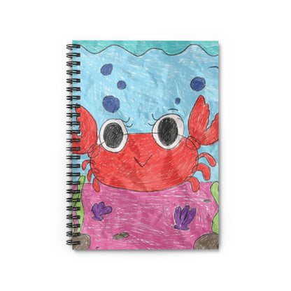 Lobster Crab Graphic Sea Lovers Spiral Notebook - Ruled Line