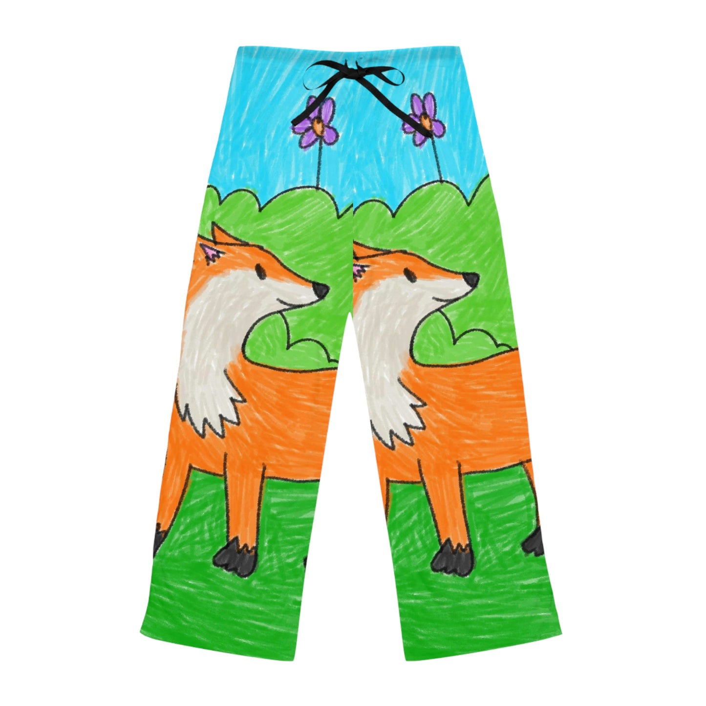 Fox Woodland Animal Foxy レディース パジャマ パンツ (AOP) 