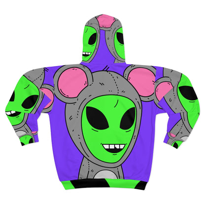 Furry Mouse Alien AOP Unisex Zip Hoodie