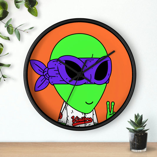 Purple Ninja Peace Visitor Jersey Alien Wall clock