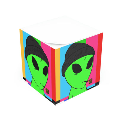 Pipa Fumar Alien Verde Gorro Negro Note Cube 