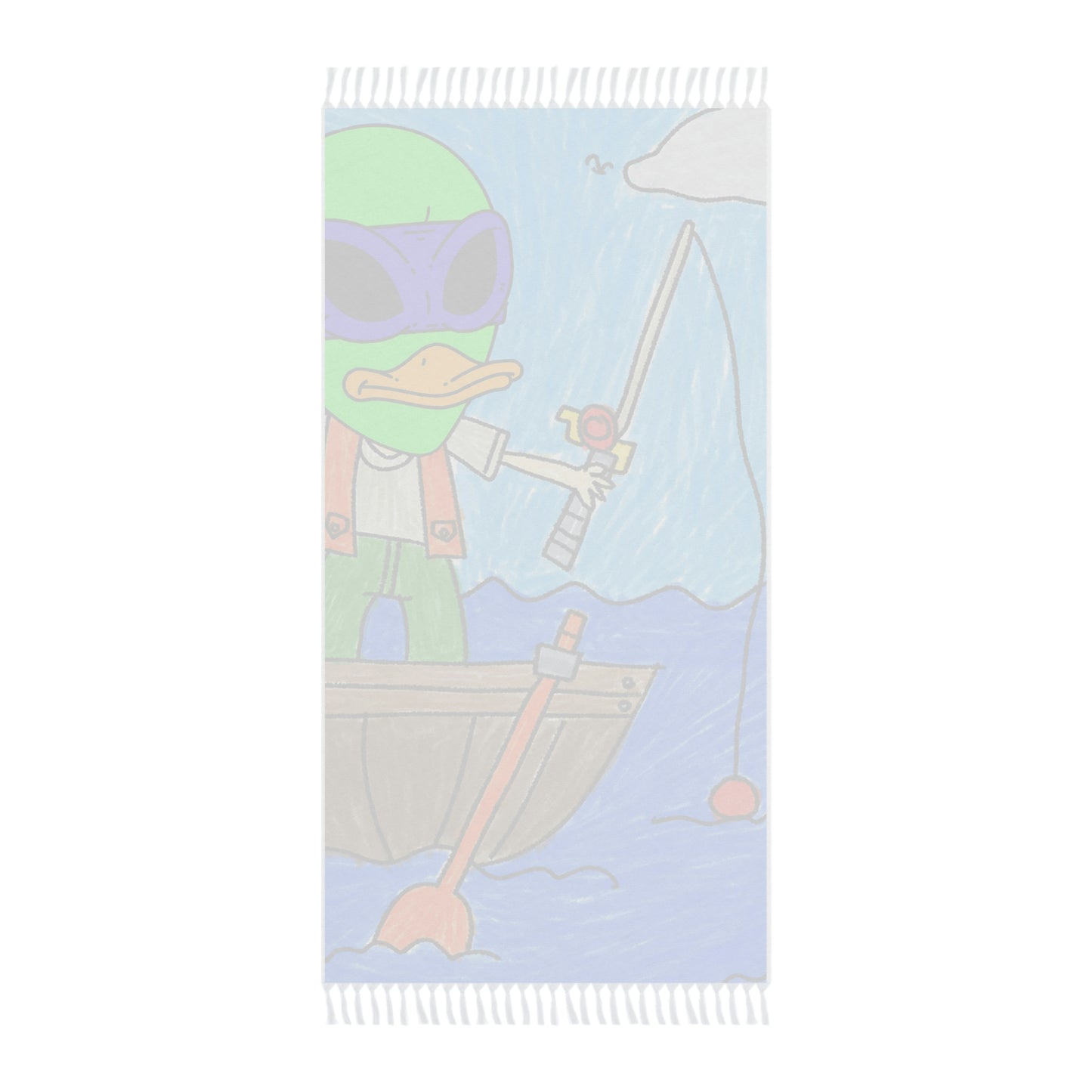 Fishy Alien Fish Catcher Visitor 751 Boho Beach Cloth