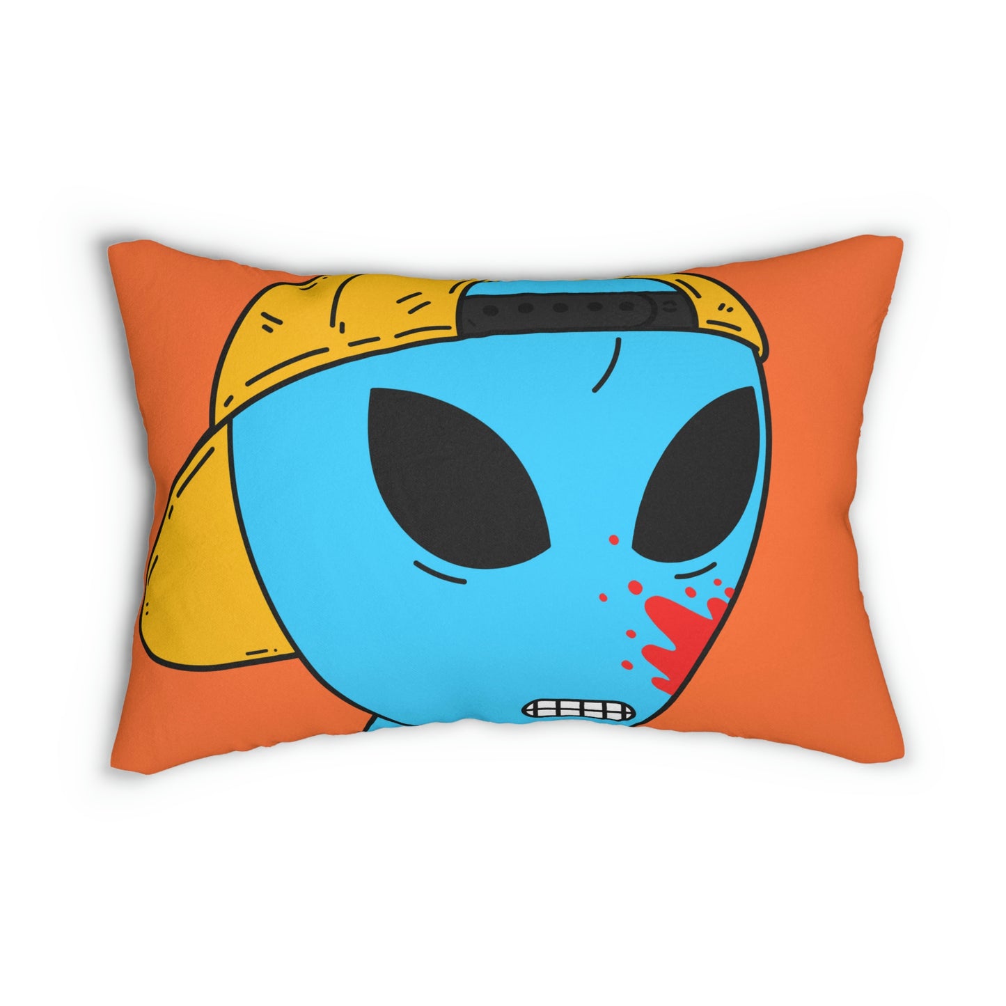 Alien Blue Blood Visitor Spun Polyester Lumbar Pillow