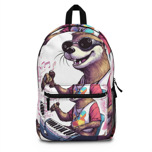 Otter Anime Cartoon Piano Keyboard Music Player Graphic Backpack