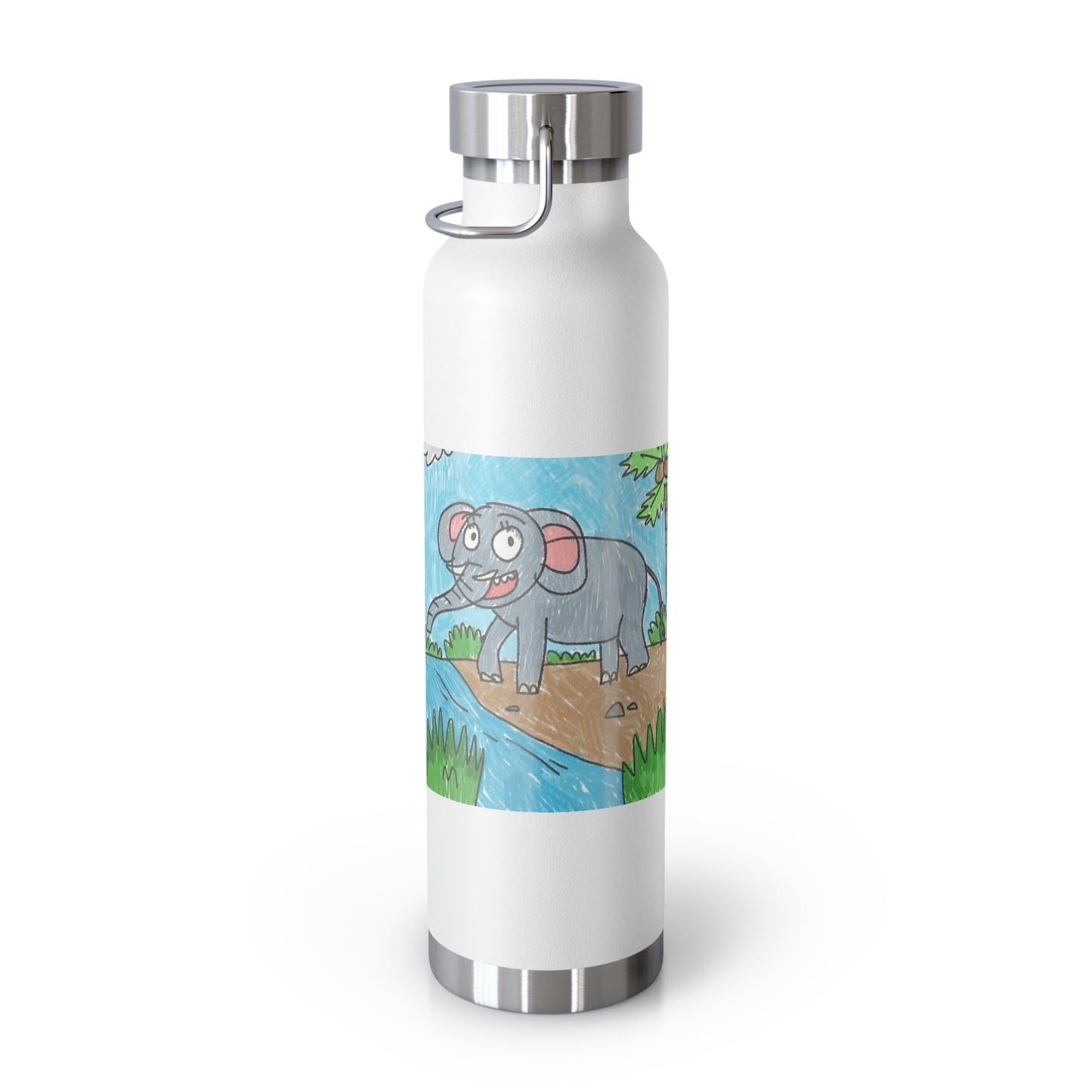 Elefante Elephant King Safari Animal Copper Vacuum Insulated Bottle, 22oz