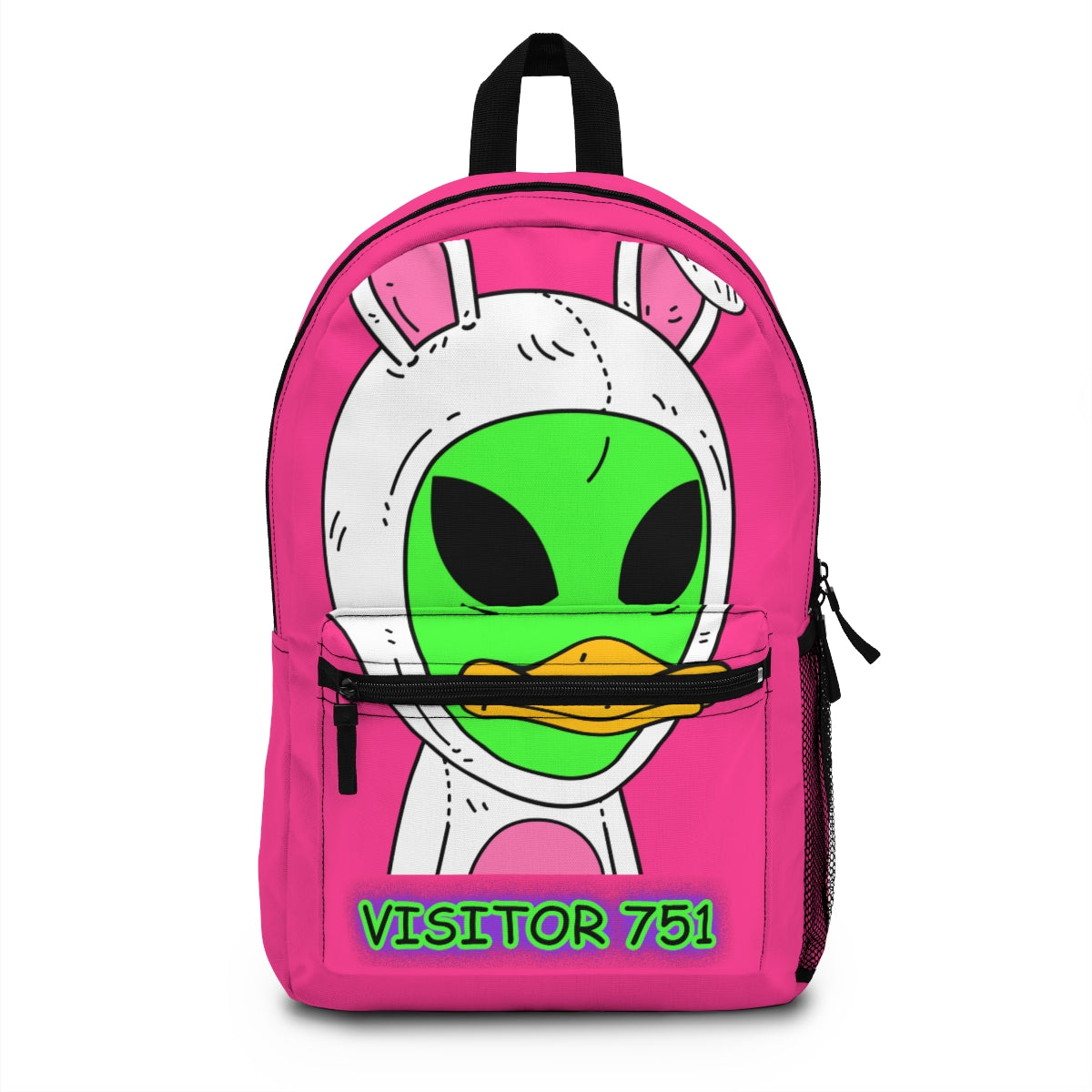 Bunny Ears Green Visitor Duck Face Alien Backpack