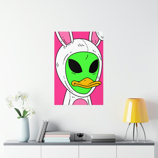 Bunny Easter Duck Alien Premium Matte Vertical Posters