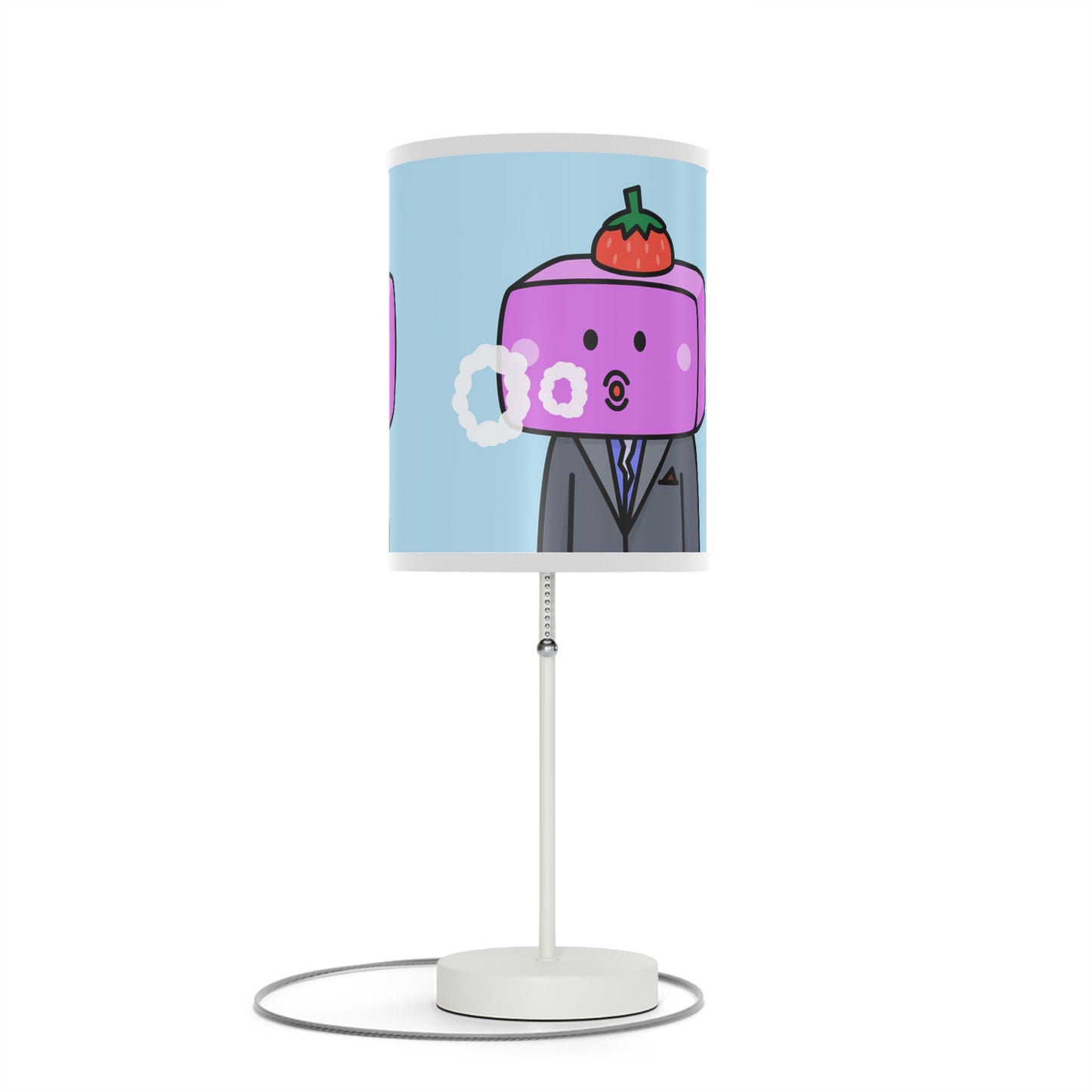 Strawberry Fruit Head Block Lamp on a Stand, US|CA plug