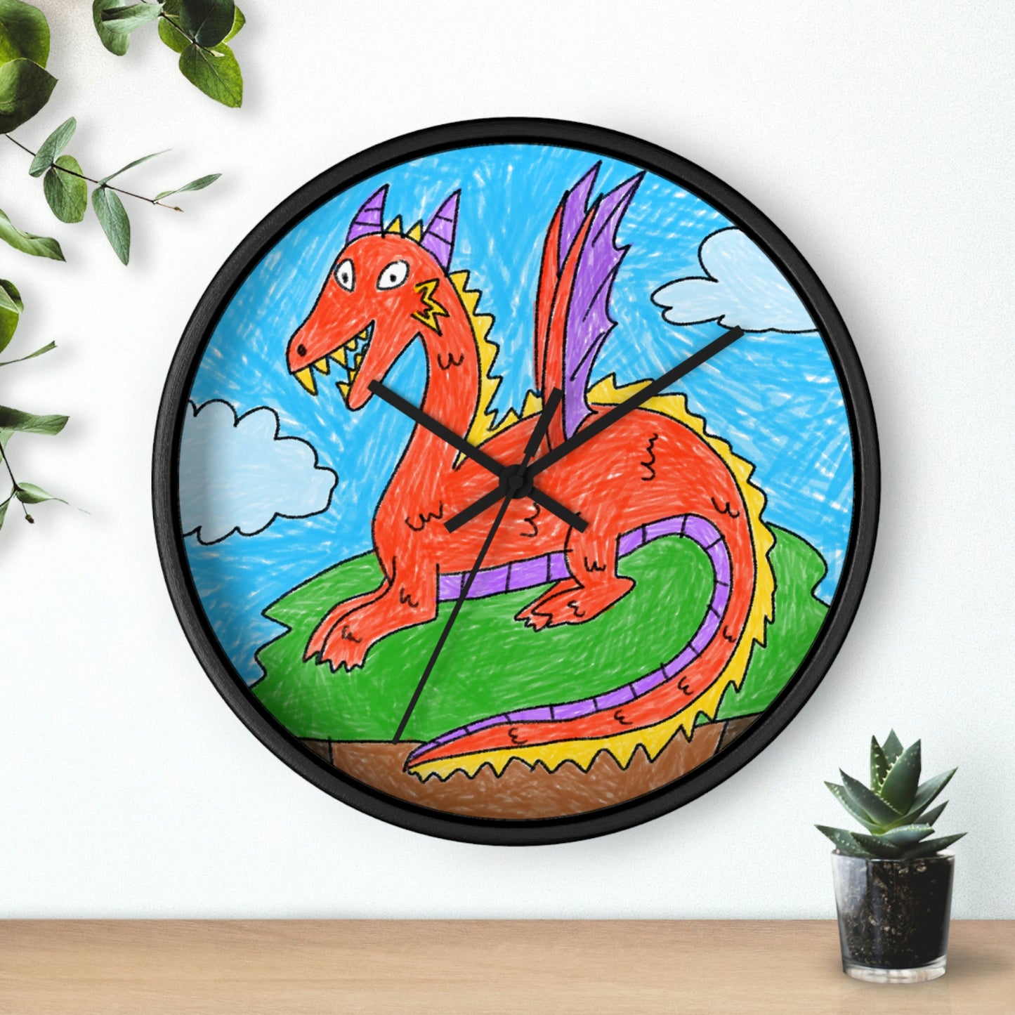 Reloj de pared medieval Dragón feroz 