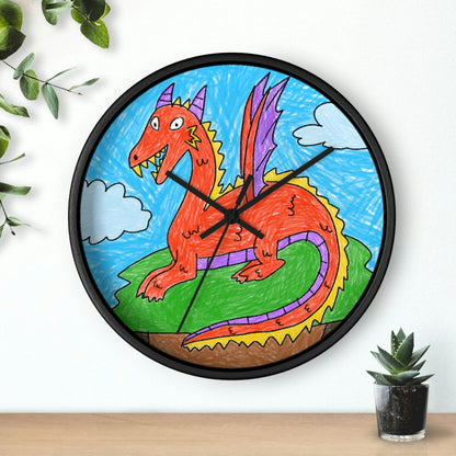 Reloj de pared medieval Dragón feroz 