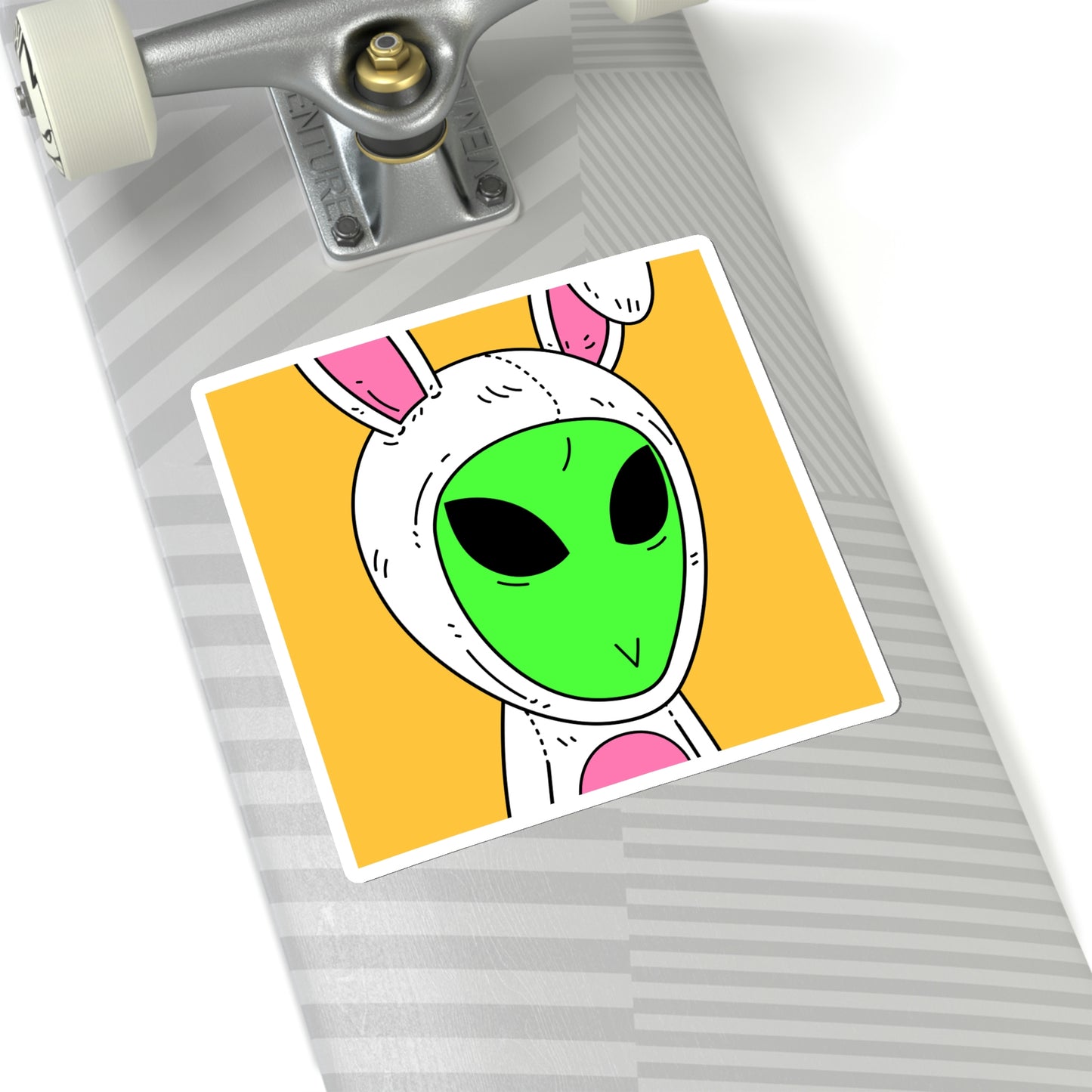 Bunny Easter Rabbit Alien Visitor Kiss-Cut Stickers