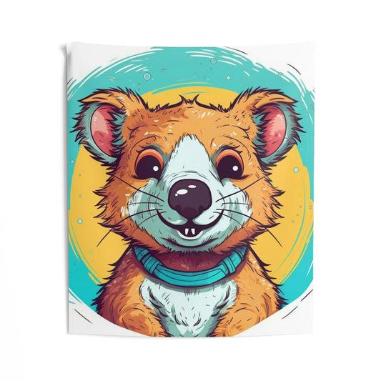 Quokka Cute Furry Fluffy Animal Graphic Indoor Wall Tapestries