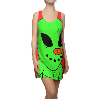 Veggie Visi The Vegetable Visitor Women's Cut & Sew Racerback Dress