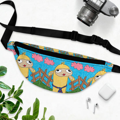 Llama Lovers: Heart and Animal Design Graphic Fanny Pack