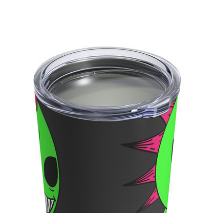 Spiked Pink Hair Muscle Alien Visitor Tumbler 10oz