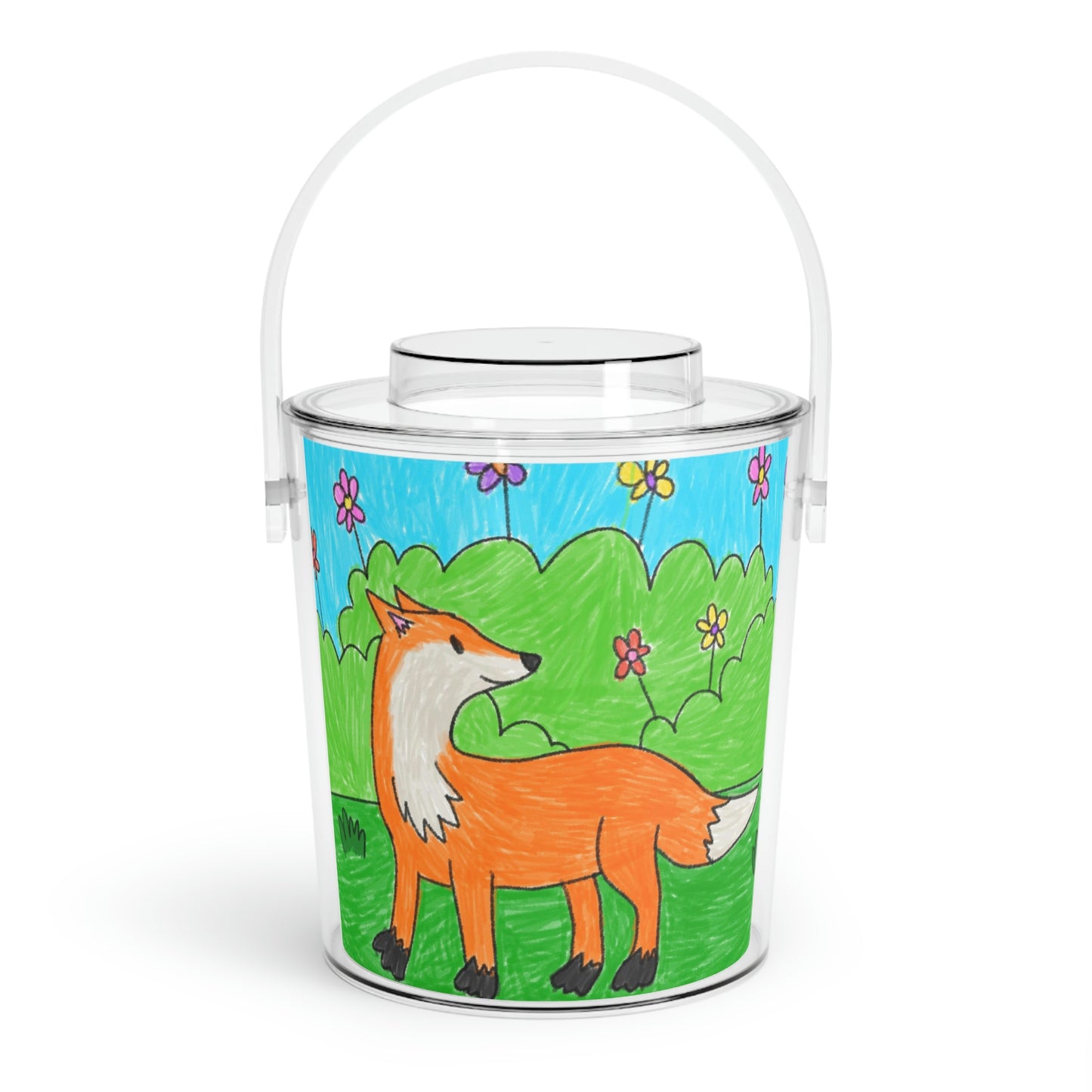 Fox Woodland Animal Foxy Ice Bucket with Tongs