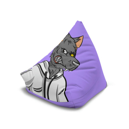 Fitness Grey Wolve Cyborg Wolf Bean Bag Chair Cover