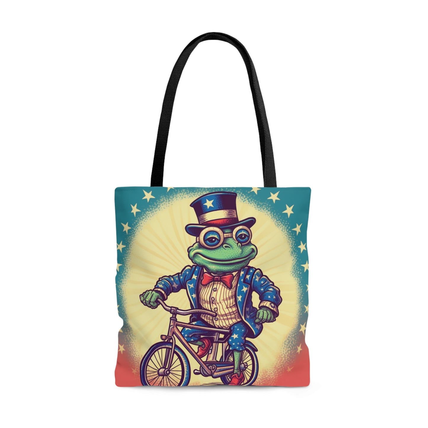 USA Frog Patriotic Indepencence Day 4th of July Bike Rider Tote Bag (AOP)