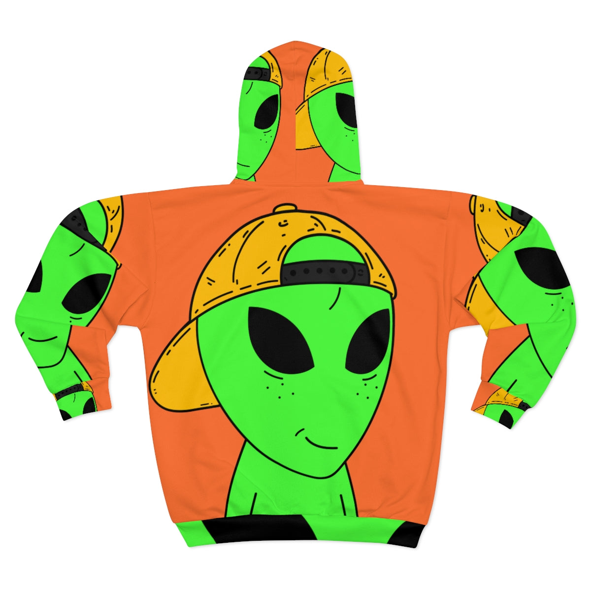 Freckles Smirk Alien Species AOP Unisex Zip Hoodie