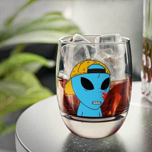 Alien Blue Blood Visitor Whiskey Glass