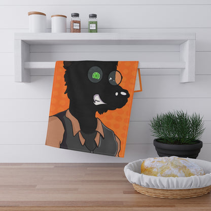 Cyborg Wolf Werewolve First Edition Kitchen Towel