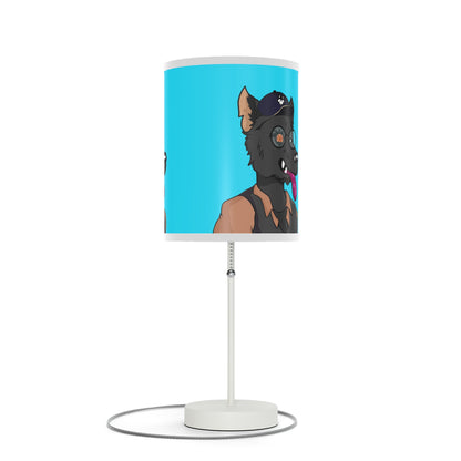 Cyborg Wolf Detective Tongue Out Lamp on a Stand, US|CA plug