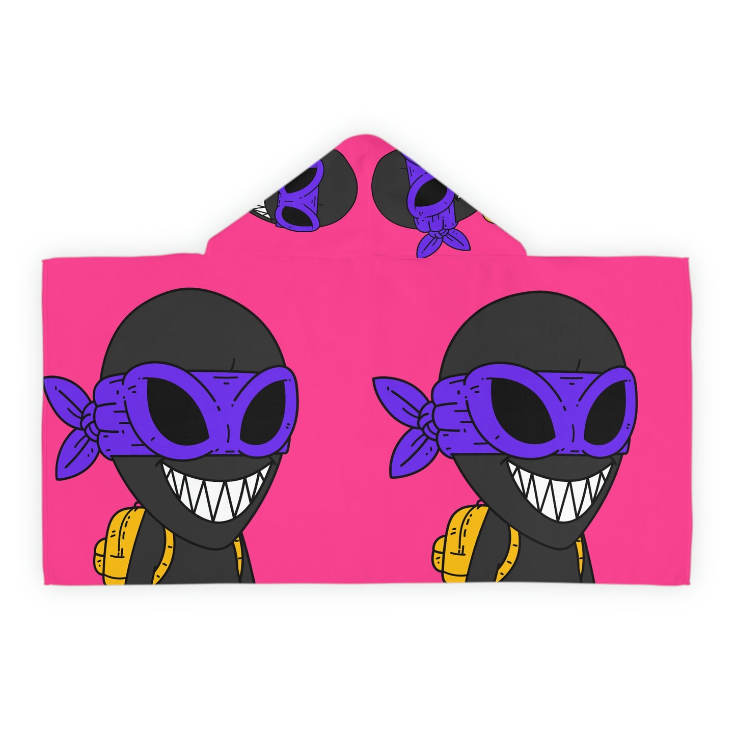 Dark Ninja Warrior Alien Visitor Youth Hooded Towel