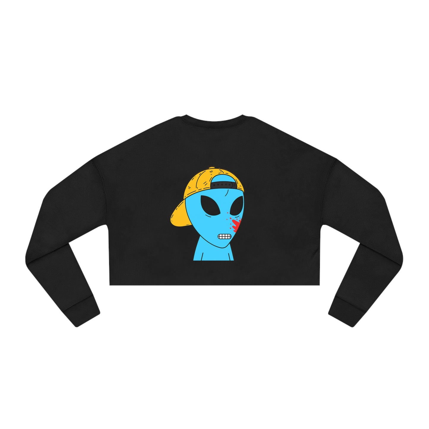 Alien Blue Blood Visitor Women's Cropped Sweatshirt