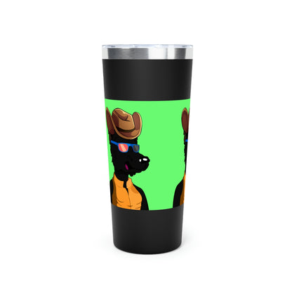 Cowgirl Wolf Cyborg Wolve Vaso aislado al vacío de cobre, 22 oz