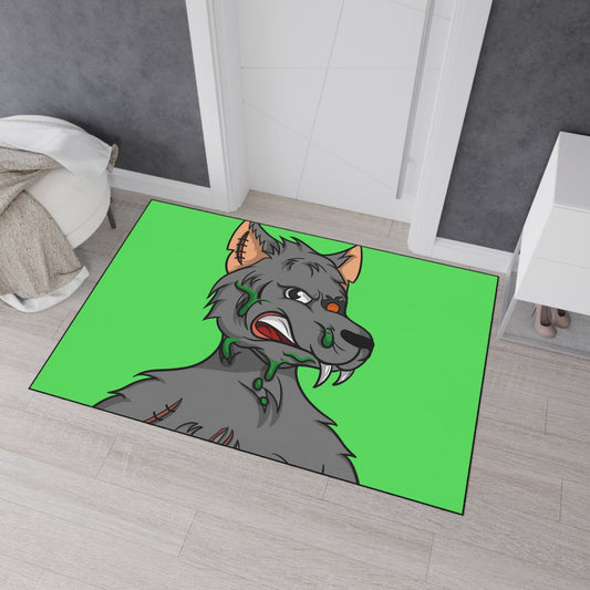 Wolf Gray Anime Werewolve Cyborg Heavy Duty Floor Mat