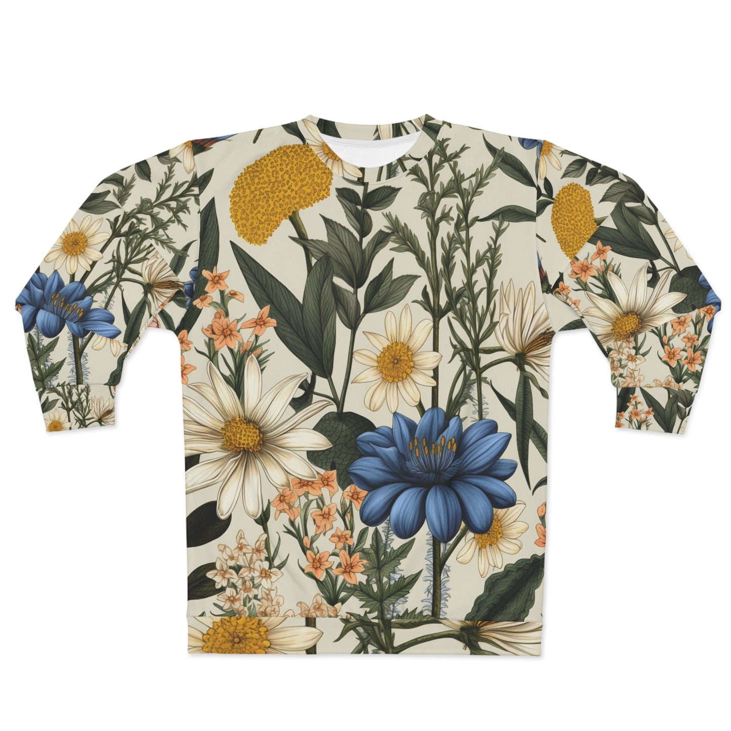 Ilustración botánica Flores y plantas Diseño Sudadera unisex (AOP) 