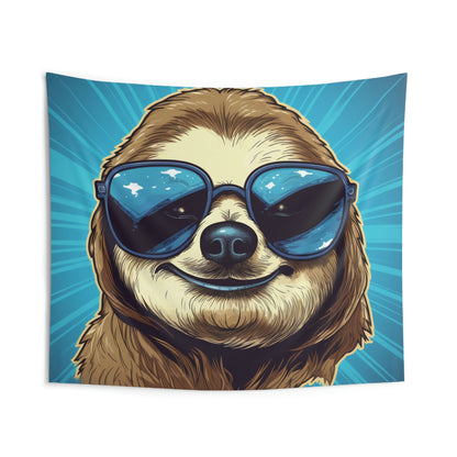 Retro Space Sloth Animal Design Indoor Wall Tapestries