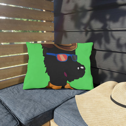 Cowgirl Wolf Cyborg Wolve Outdoor Pillows